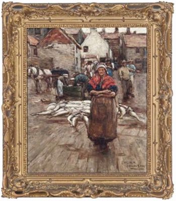 Laura Knight - Packing Fish, Staithes
