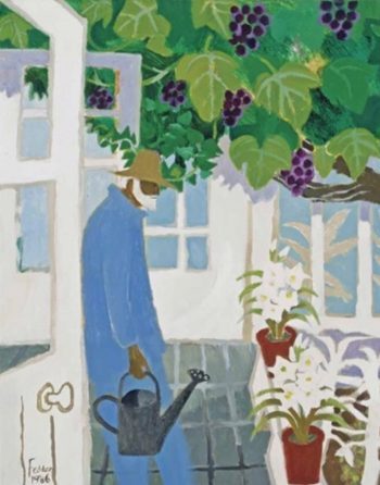 mary fedden julian in the greenhouse
