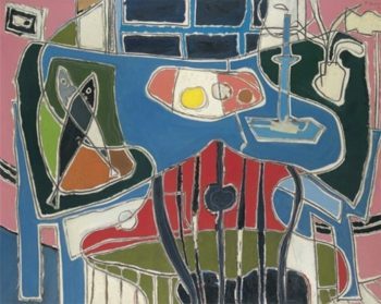 Patrick heron blue table with window