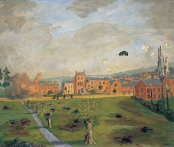 Image of painting by Winston Churchill, Plug Street, 1915