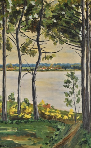 Image of painting by Winston Churchill, MIMIZAN